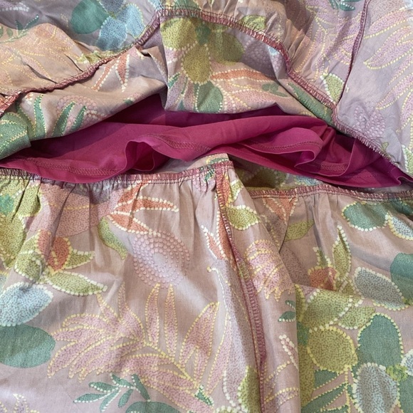 NWT Listicle Floral Puff Sleeve Tiered Smocked Maxi Poplin Cotton Dress LARGE - Picture 10 of 17